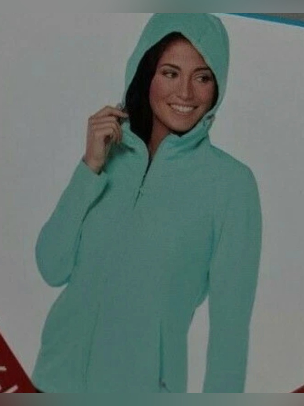Free Country packable seafoam rain jacket M